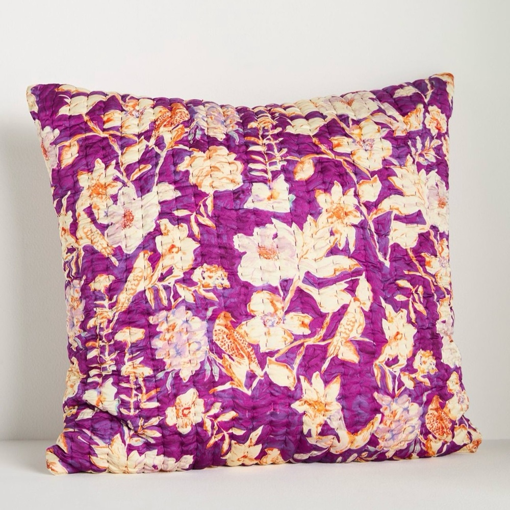 Anthropologie Delilah Silky Pillow